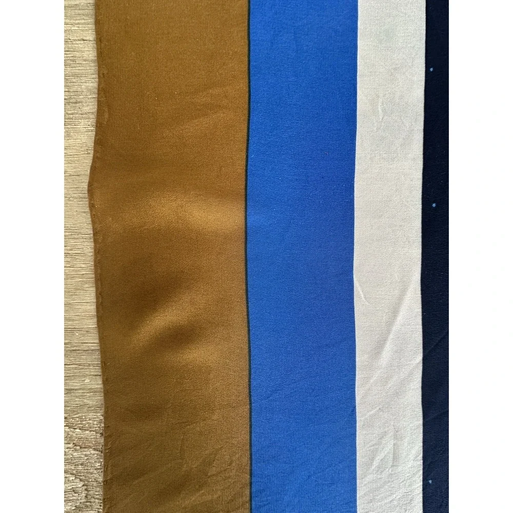 VTG Deutsche Aerospace Abstract World Globe Space 100 silk hand rolled scarf 34